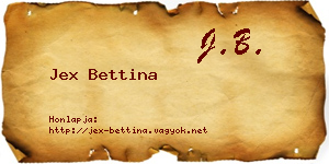 Jex Bettina névjegykártya